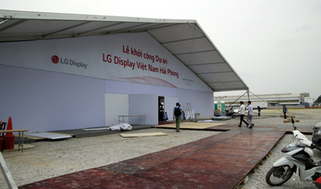 Cho thuê nhà bạt khởi công dự án của Tập đoàn LG tại Hải Phòng